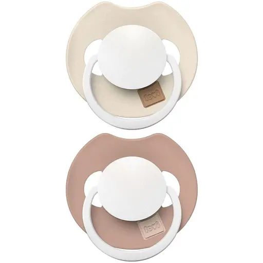 Пустышка силиконовая динамическая LOVI Prime Glow/Blush Glow 6-18 мес 2 шт. Ivory (34/437)