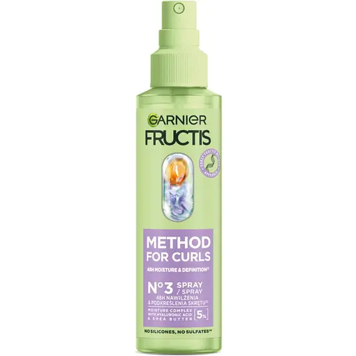 Незмивний спрей для хвилястого та кучерявого волосся Garnier Fructis Method For Curls для чітких та наповнених вологою локонів 150 мл