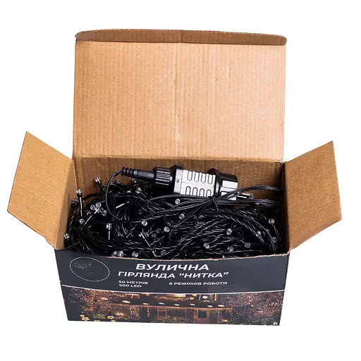 Новогодняя гирлянда Рождественская фея GarlandoPro 50 м 500 LED черный провод Синий CF500L50MBBL - фото 4