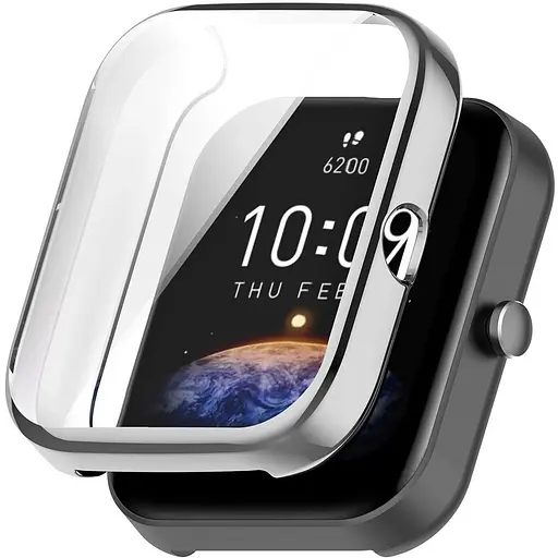 Защитный чехол Tamister для смарт-часов Amazfit Bip 3/3Pro серебристый