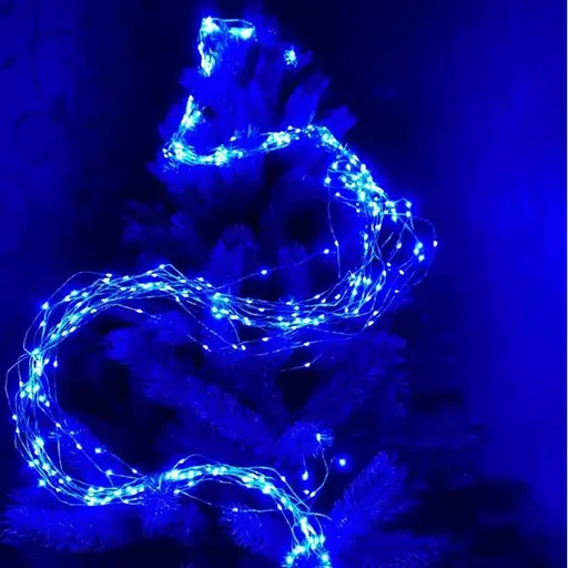 Новогодняя конусная гирлянда 2 м 20 нитей 400 LED лампочек Синий - фото 1