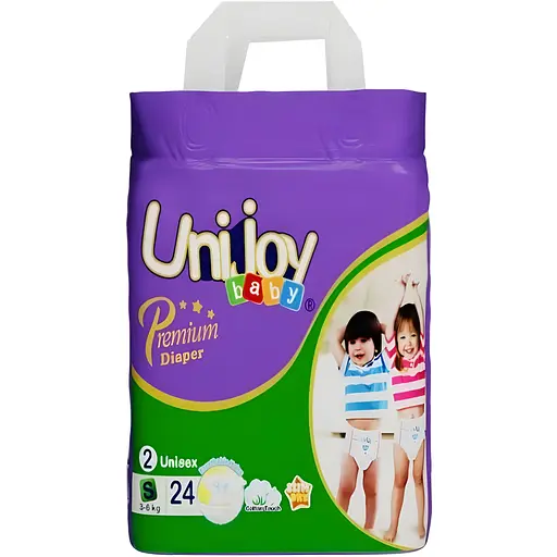 Підгузки Unijoy Premium S 3-6 кг 24 шт.