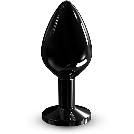 Металлическая анальная пробка с кристаллом Dorcel Diamond Plug Black M
