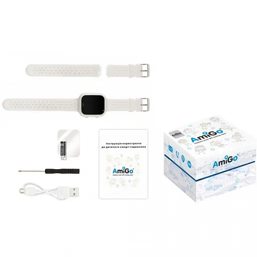 Детские умные часы Amigo GO009 Camera+LED WIFI White - фото 6