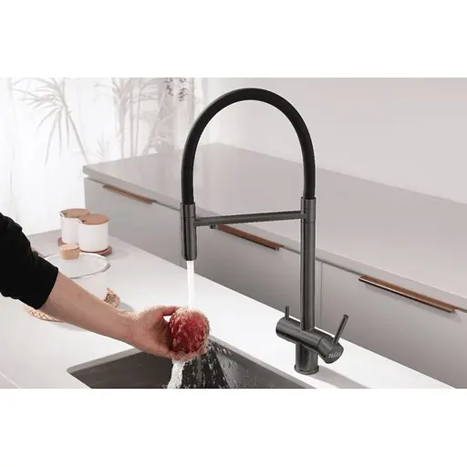 Графитовый смеситель с подключением к фильтрованной воде нержавеющий Nett GFGr-56 - фото 6