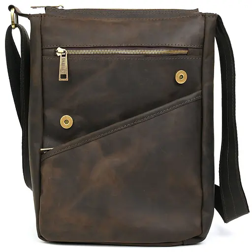 Чоловіча шкіряна сумка А4 через плече TARWA 33х26х8 см sum0028172 - фото 7