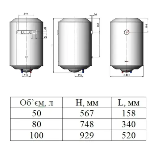 Бойлер електричний накопичувальний водонагрівач Nova tec NT-S 80 Standard - фото 10