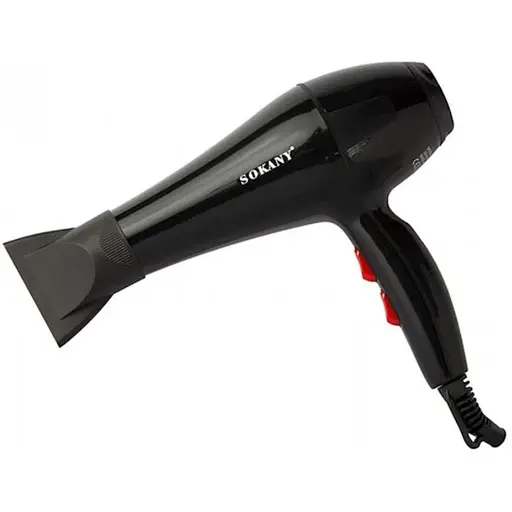Фен для волос Sokany SK-2200 2 скорости 3 режима температуры Красный 2200 Вт - фото 1