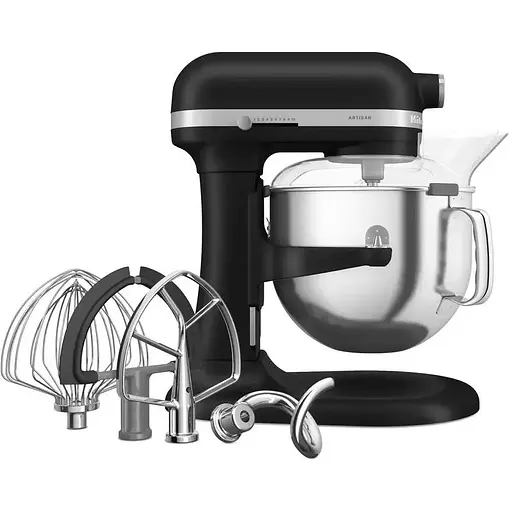 Планетарний міксер KitchenAid Artisan з підйомною чашею 6.6 л чорний матовий (5KSM70SHXEBM) - фото 6