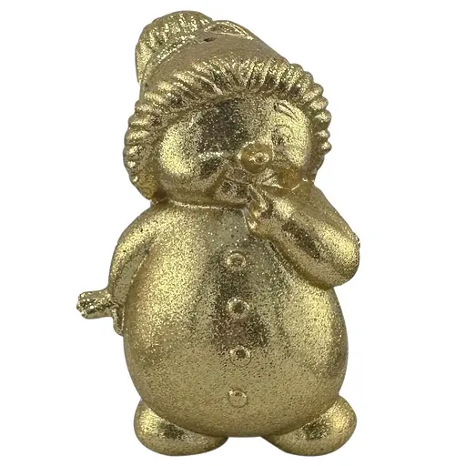 Ялинкова іграшка MIS LT Сніговик 6,5х6х10 см золотий - фото 1