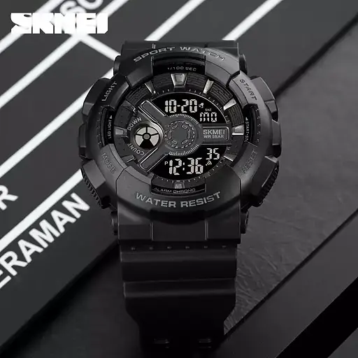 Чоловічий спортивний годинник Skmei 1828 (Чорний) - фото 7