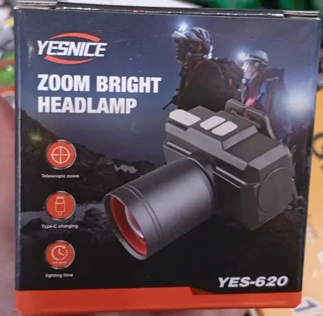 Налобний ліхтар Yesnice Zoom Bright Headlamp YES-620 - фото 4