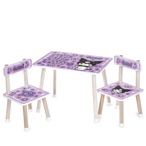 Дитячий Столик M 501-6 стільниця 60 х 40 см, 2 стільчики