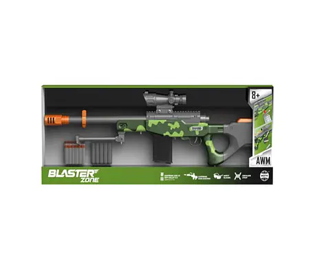 Игрушечный пневматический автомат WY2104C, стреляет поролоновыми пулями, в коробке (6974060410151) - фото 1