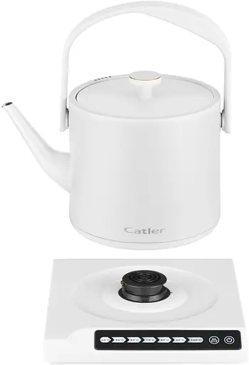 Catler Електрочайник 0.6л, Strix, заварник, нерж. сталь, підтримка температури, сенс. керув., білий - фото 2