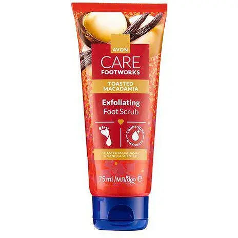 Відлущувальний скраб для ніг Avon з ароматом горіха макадамії та ванілі 75 мл (158511236) - фото 1