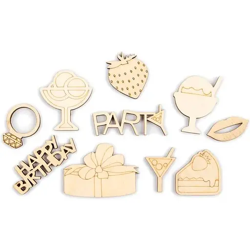 Міні-заготовки Rosa Talent Вечірка фанера 10 шт