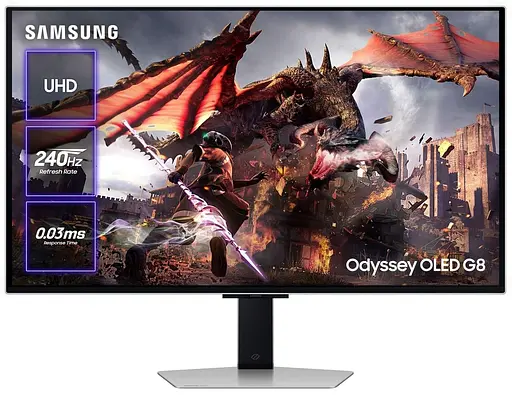 Монитор 32" Samsung Odyssey OLED G8 SMART 32DG800 QD-OLED UHD OLED 240Hz (LS32DG800SZXUA) - фото 1