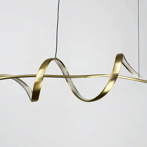 Хвилеподібна люстра у латунному корпусі 100 см | Арт. H26L-1000 AB | Line F - фото 5