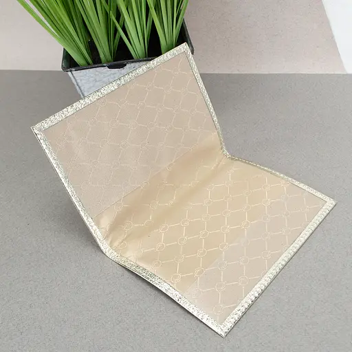 Обложка на паспорт кожаная 07115 золотая - фото 2