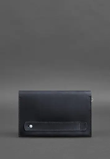 Кожаный мужской клатч-барсетка 3.0 синий Crazy Horse - фото 7