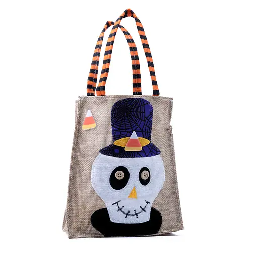 Сумка Лен Хэллоуин 26х15 см "Снеговик", IDEA12-HOL16 - фото 2