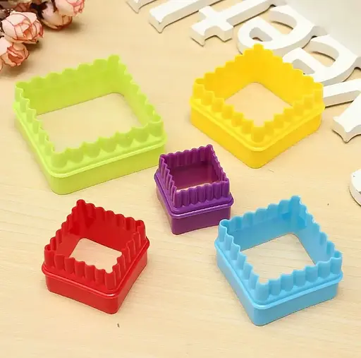 Набор из 5 пластиковых квадратных форм вырубок для пряников и печенья, Kitchen Master 86221 - фото 3