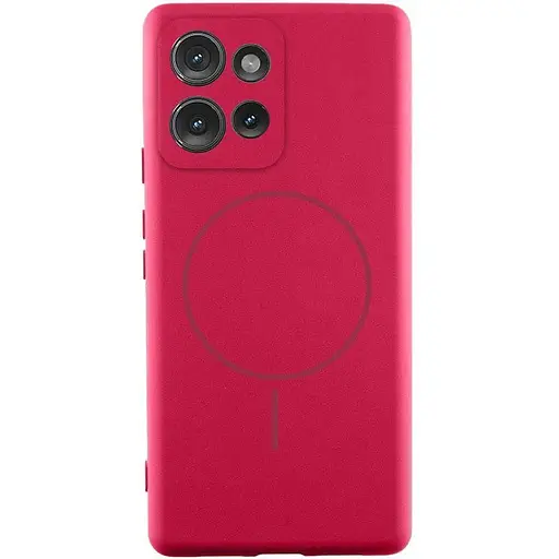 Чохол Silicone Cover Lakshmi Full Camera (AA) with MagFit для Motorola Moto G75 5G Червоний / Rose Red