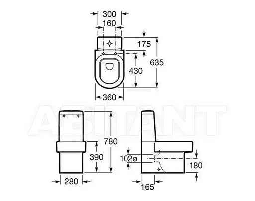 Чаша напольного унитаза Roca Happening A342567000, Белый - фото 2