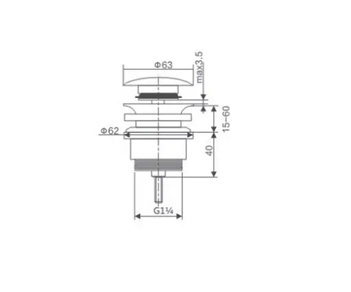 Донний клапан Imex білий матовий VCC007, Білий матовий - фото 2
