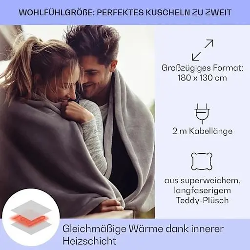 Электрическое одеяло Klarstein Dr. Watson SuperSoft (10033006) Синий - фото 3