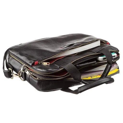 Чоловіча шкіряна сумка для ноутбука SHVIGEL 35х25х4,5 см sum0012776 - фото 3