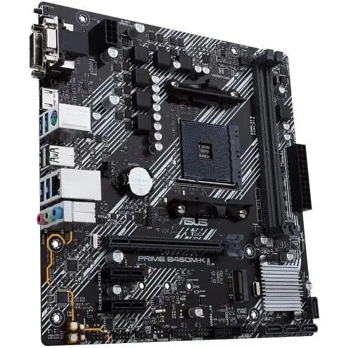 Материнская плата Asus Prime AM4 (B450) B450M-K II, B450, 2xDDR4, Int.Video (CPU), 4xSATA3, 1xM.2, 1xPCI-E 16x 3.0, 2xPCI-E 1x 2.0, ALC88 6xUSB3.2/6xUSB2.0, VGA/DVI-D/HDMI, MicroATX - фото 6