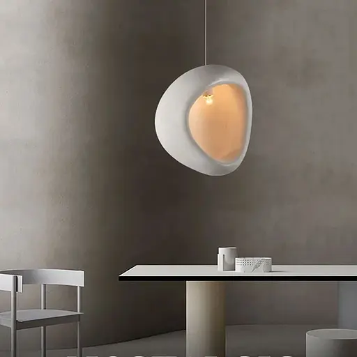 Гіпсовий світильник у білому кольорі Ø40х46 см | Арт. MJ39-330 WT | Line F - фото 1