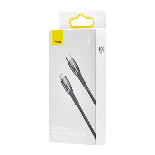 Кабель Baseus Gli ммer Series Fast Charging Data Cable Type-C to Lightning 20W 1 м Чорний - фото 2