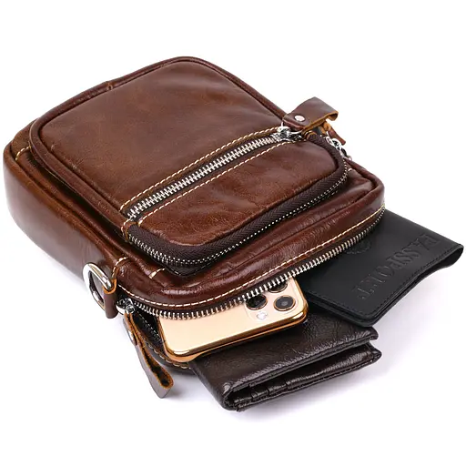 Чоловіча сумка Vintage 15х19х6,5 см sum0020145 - фото 14