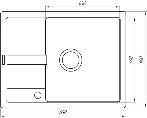 Гранітна мийка Mira ONZA бежевий для кухні стійка до подряпин безпечна для продуктів 650х500 мм - фото 6