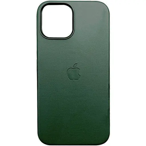 Шкіряний чохол Leather Case (AAA) з MagSafe and Animation для Apple iPhone 13 Pro (6.1) Sequoia Green - фото 1