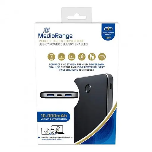 Зовнішній акумулятор Mediarge 10000mAh 22.5W PD3.0 + QC3.0 MR753 Black - фото 3