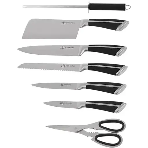 Набор ножей Edenberg на подставке нержавеющая сталь 9 предметов (EB-3611) - фото 2