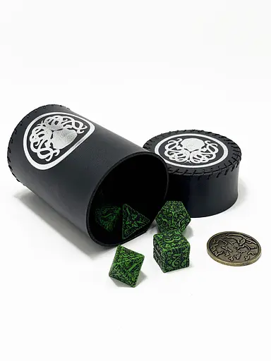 Настольная игра Планета Ігор Чаша для кубиков Ктулху (черная) (Dice cup Cthulhu black) (pi-dc001) - фото 6