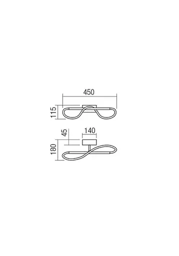 Бра Redo CORRAL AP LED 12W 3000K SAND BLACK (5.1.2) 01-2109 - фото 2