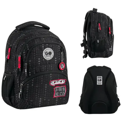 Рюкзак GoPack Education 175M-8 Anime boy Чорно-червоний (GO26-175M-8) - фото 1
