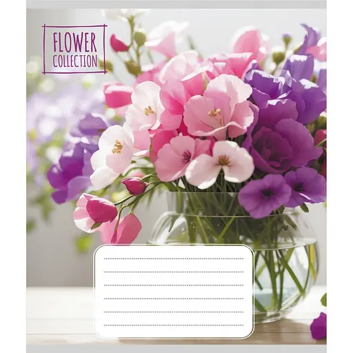 Зошит загальний "Квіткова композиція" Leader 048-600186L-5 в лінію, 48 аркушів (959060) - фото 1