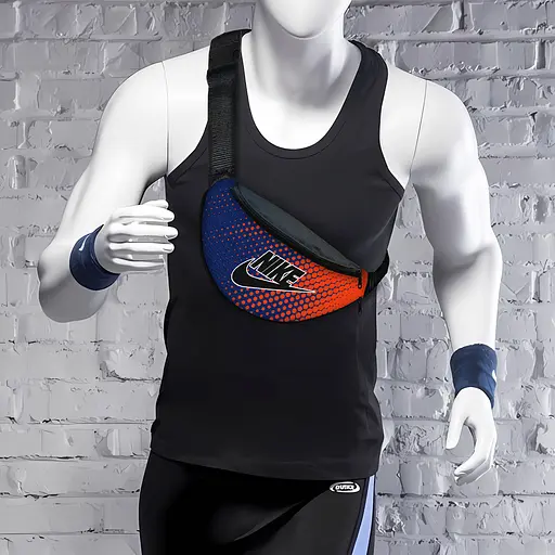 Сумка-бананка Nike мужская/женская спортивная 32×16 см с расширителем поясная сумка или сумка через плечо (3731) - фото 2