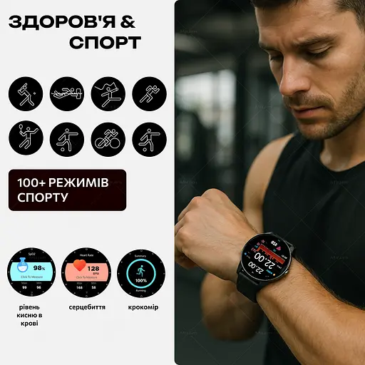 Смарт-годинник IUTECH ZL02C Pro Дзвінки та повідомлення Водонепроникний, фітнес-трекер із моніторингом здоров’я та спорту Smart Watch - фото 4