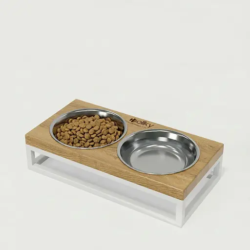 Hollky Base XS — миски на підставці для маленьких собак та котів (2 × 0,25 л)