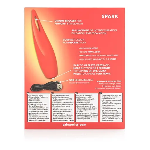 Вібратор для клітора CalExotics Red Hot Spark 11.5 см червоний - фото 8
