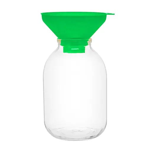Воронка (лейка) Ø 15,5 см пластиковая с широким горлом на банку, Kitchette Зеленый 86410 - фото 3