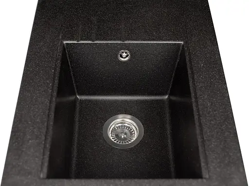 Кухонная мойка гранитная Miraggio Bodrum 650 black 649x500x220 00207107, Черный - фото 4